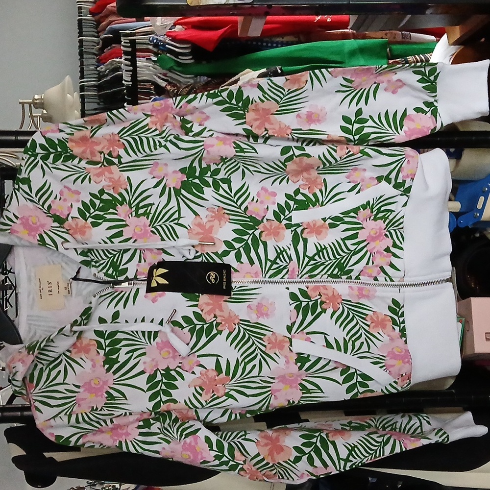 Iris Basic Floral Jacket - Pink and Green